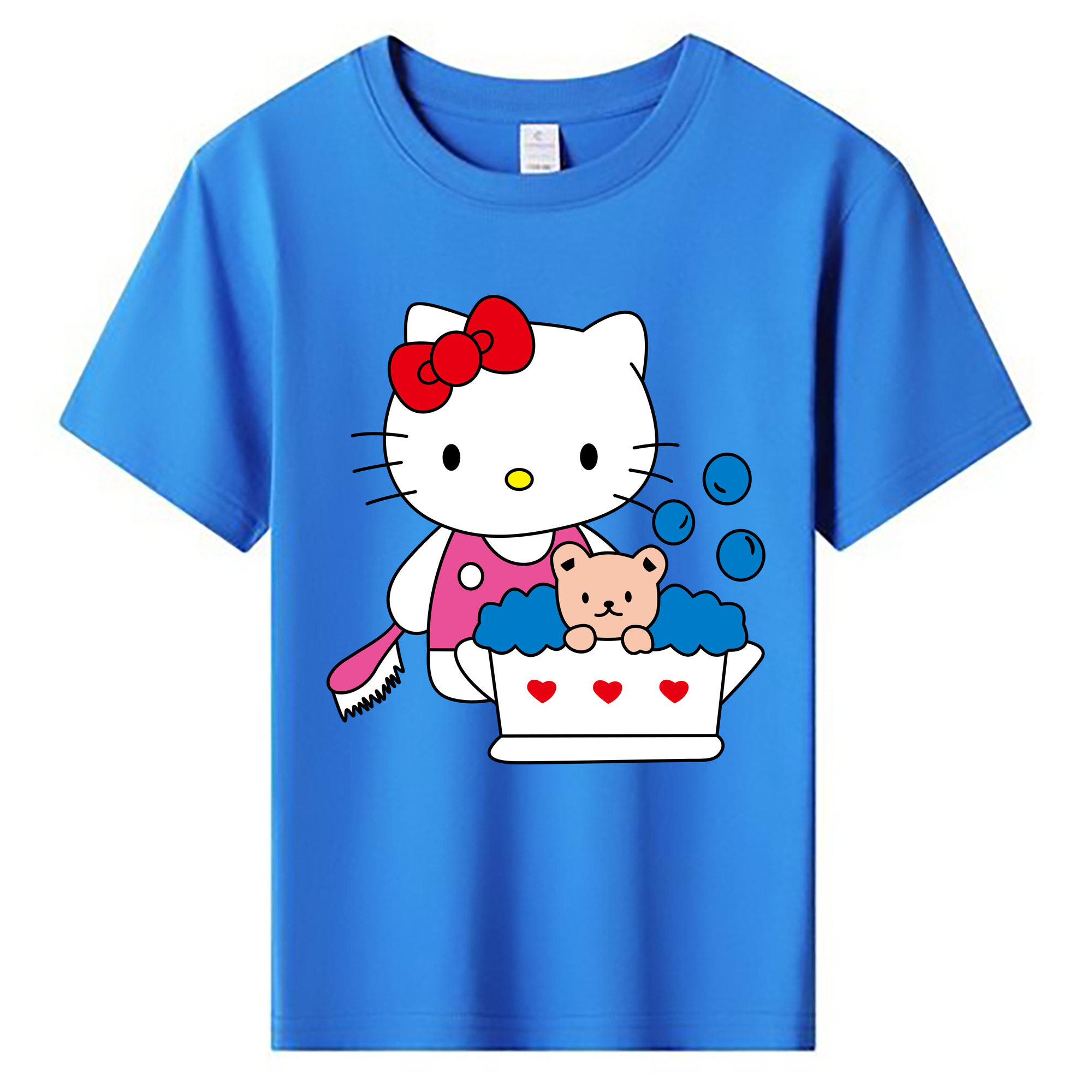 （画像用） Hello Kitty ハローキティ 綿100％キッズTシャツ（フロントプリント）